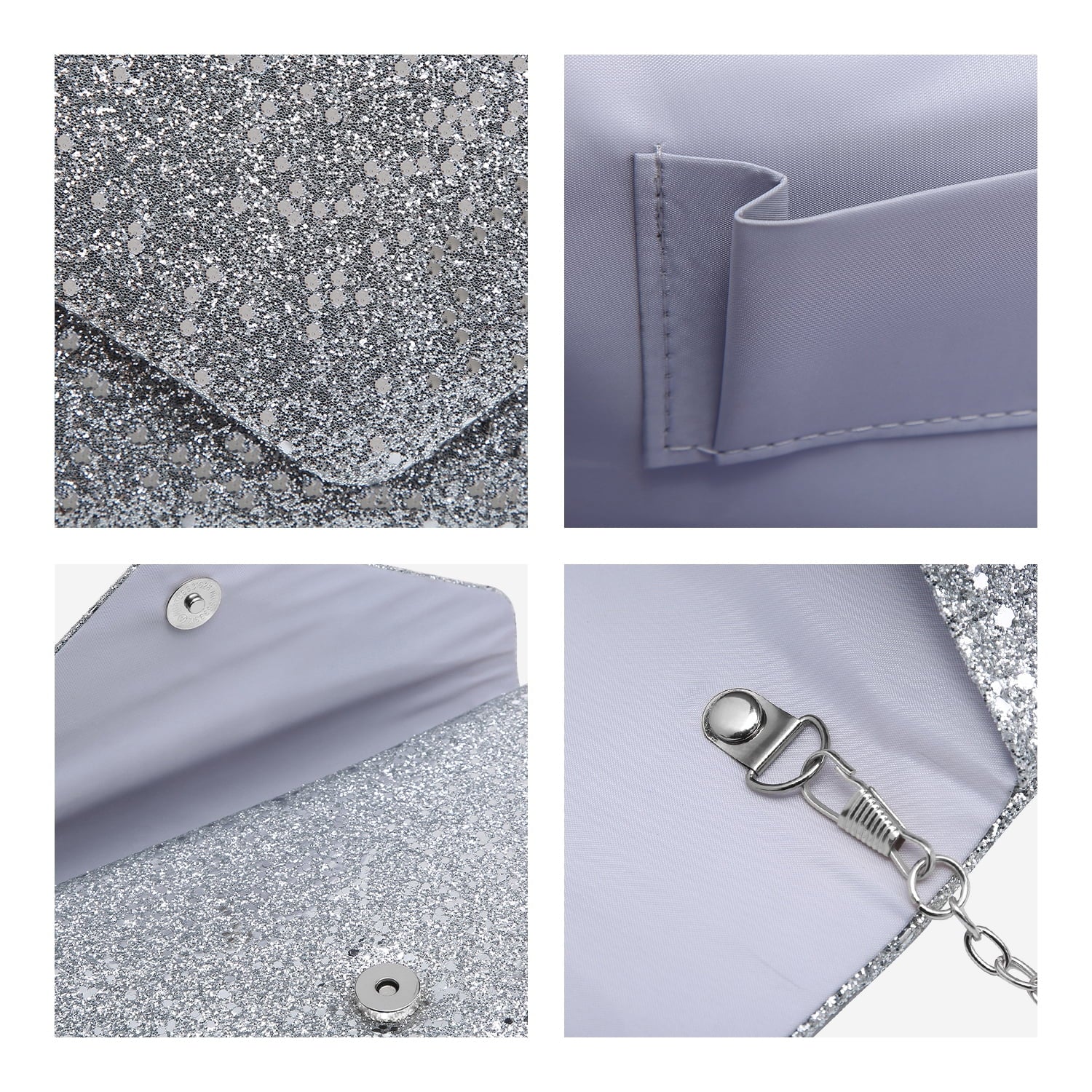 Women Glistening Evening Clutch Bags Formal Party Clutches Wedding Purses Cocktail Prom Clutches